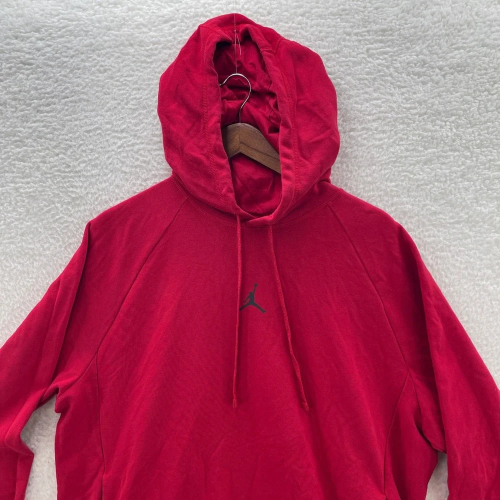 Jordan Hoodie Mens L Red Sweatshirt Jumpman Basketball Sports Gym Athleisure